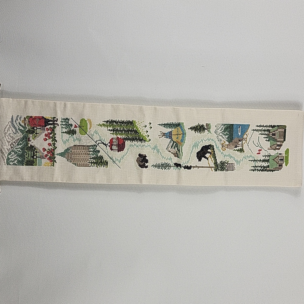1960s Canadian Motif Cross Stitch Art